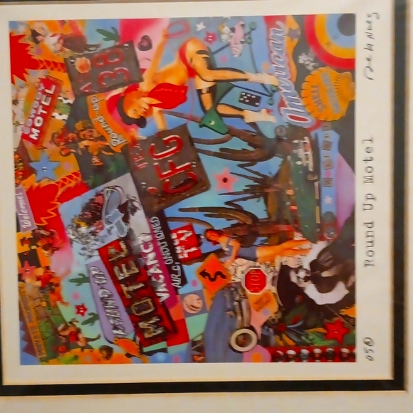 NELSON DE LA NUEZ Signed Print of ROUND UP MOTEL - Picture 2 of 3